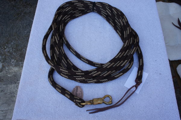 LONGE RINGROPE - 7 METRES BRUN/BLANC