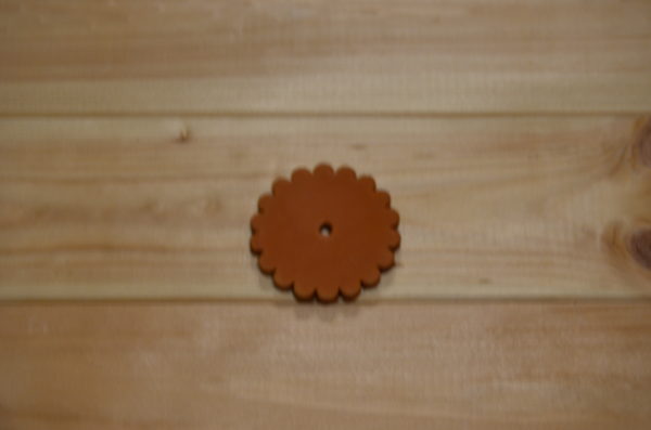 ROSETTE EN CUIR NATUREL - 2 POUCES