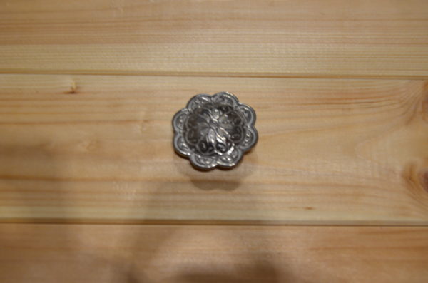 CONCHO FLEUR ARGENT 3.5 cm