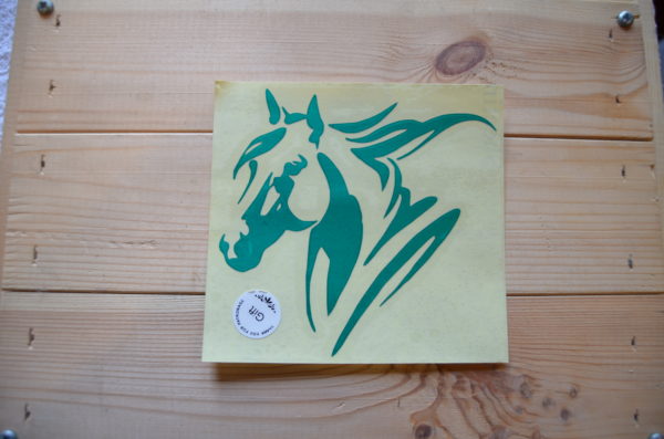 Autocollant Tête de Cheval - vert (28)