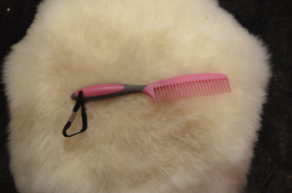 Peigne avec manche - rose/gris